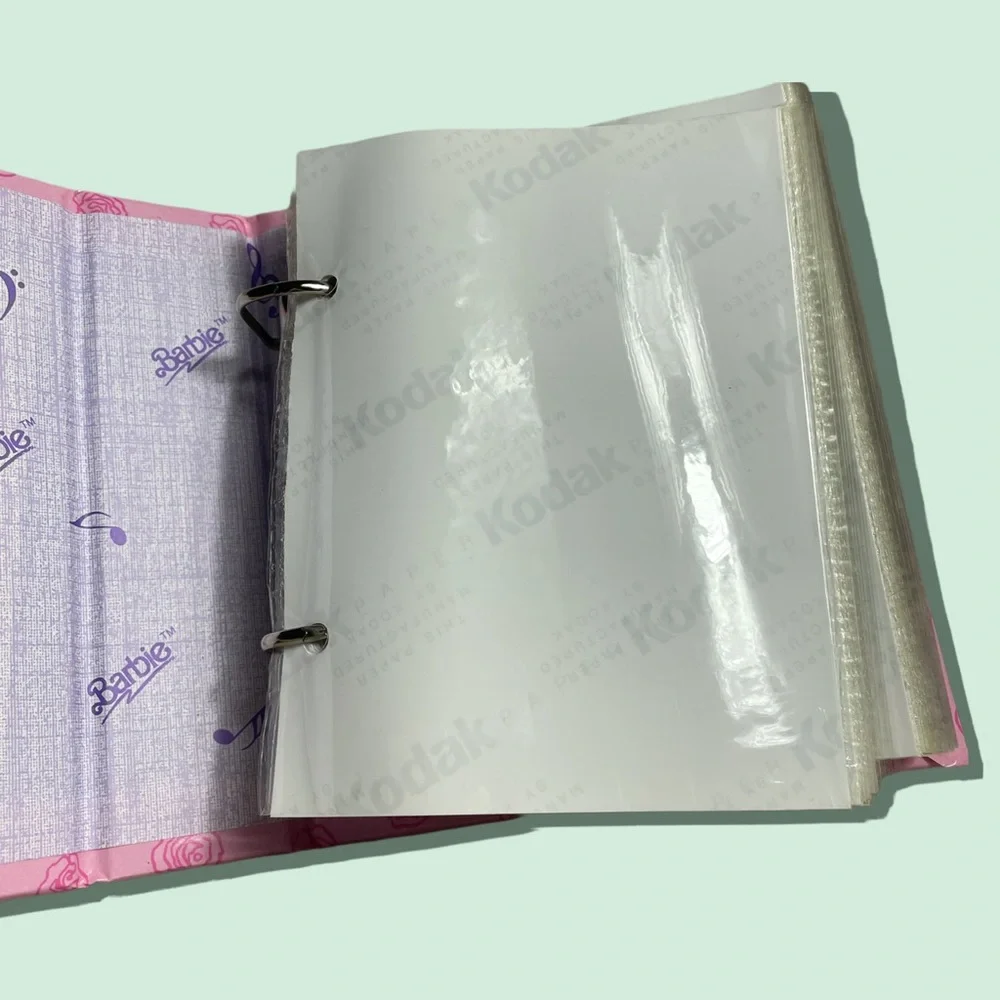 Vintage 1991 Mattel Barbie Small Pink Rose Photo Album Made In The USA Kodak